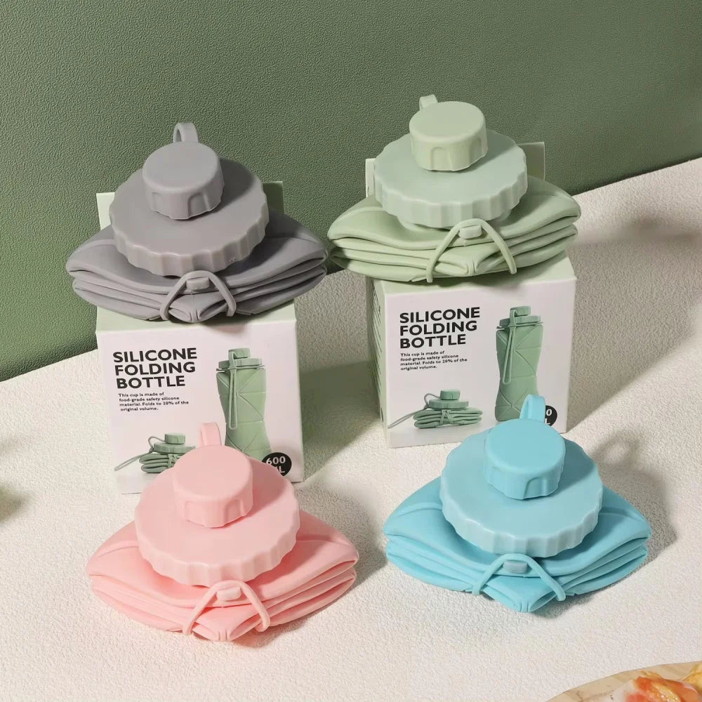 FlexiBottle™ – 600ml BPA-Free Silicone Folding Bottle